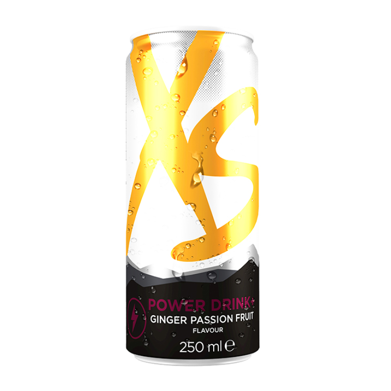XS Power Drink+ Энергетический напиток со вкусом имбирь-маракуйя 12 шт х 250 мл