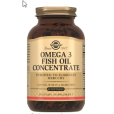 Омега-3 Концентрат рыбьего жира Solgar Omega-3 Fish Oil Concentrate мягкие капсулы 60шт.