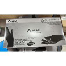 Рукавички нітрилові IGAR Black, 200 шт/уп