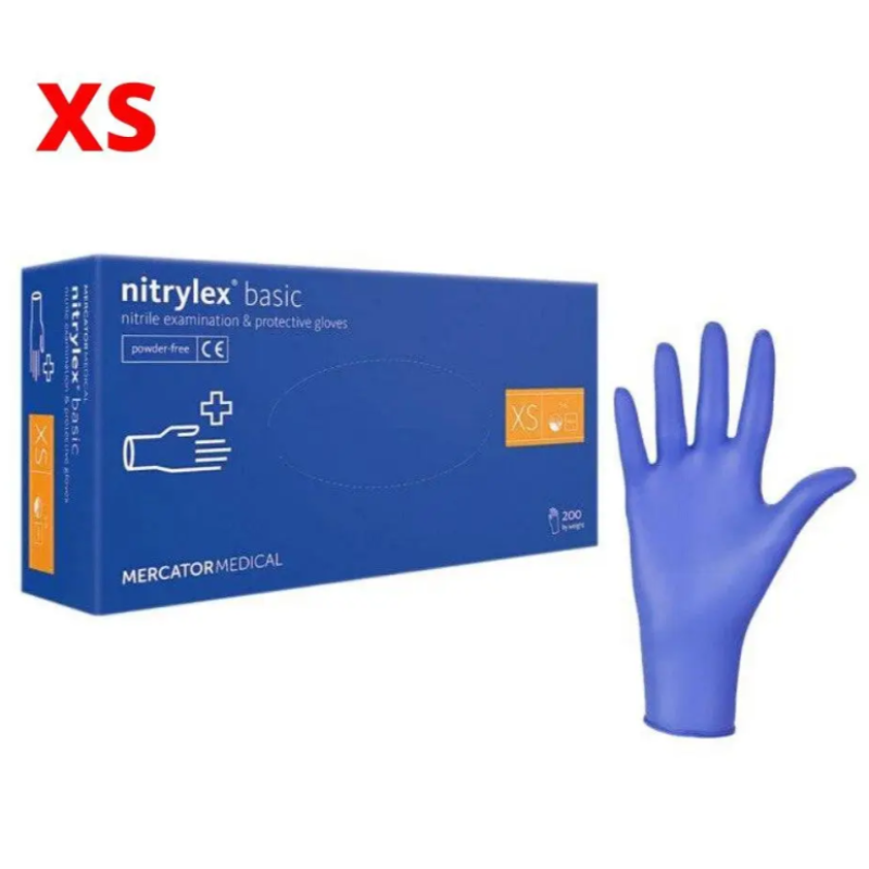 Перчатки нитриловые неопудренные Нитрилекс,Nitrylex Basic, (Нитрилекс) 100 шт (50 пар)