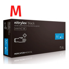 Перчатки нитрилекс ( nitrylex) упаковка 50 пар (без пудры), черные