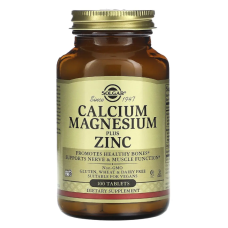 Calcium Magnesium Plus Zinc, Solgar, 100 таблеток Кальций, магний, цинк