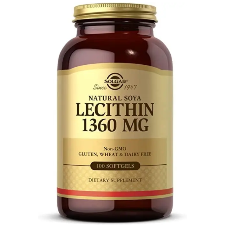 Solgar Natural Soya Lecithin 1360mg 100 softgels